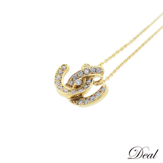 K18YG ダイヤモンド デザイン 0.22ct 3.8g ゴールド レディース ネックレス