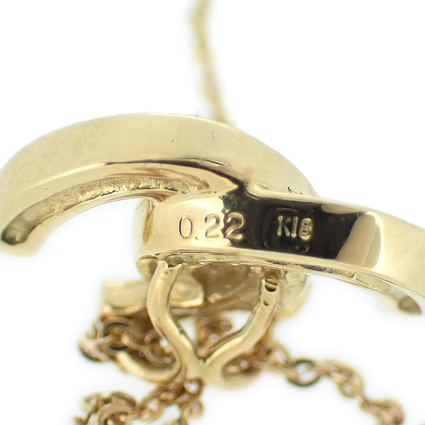 K18YG ダイヤモンド デザイン 0.22ct 3.8g ゴールド レディース ネックレス