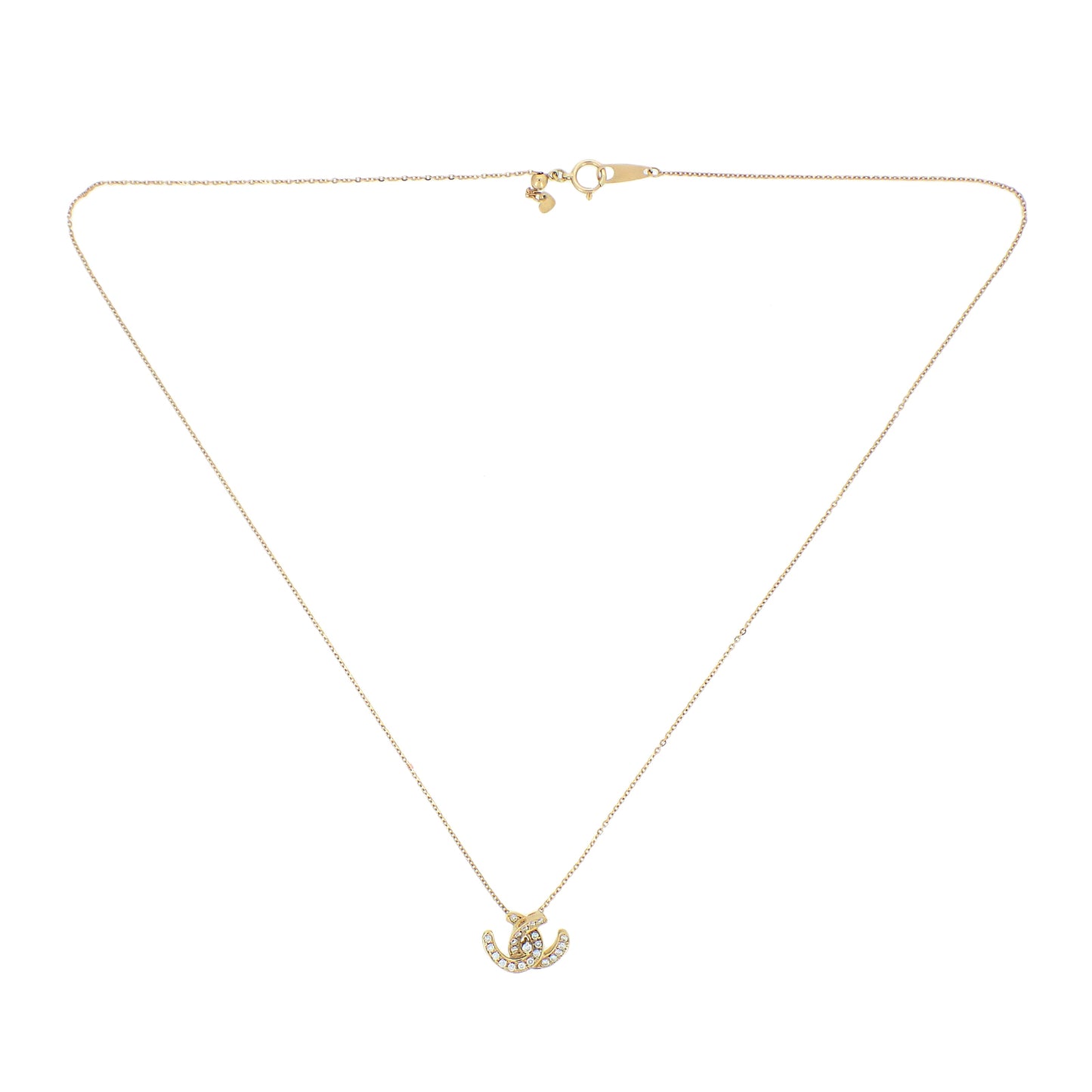 K18YG ダイヤモンド デザイン 0.22ct 3.8g ゴールド レディース ネックレス