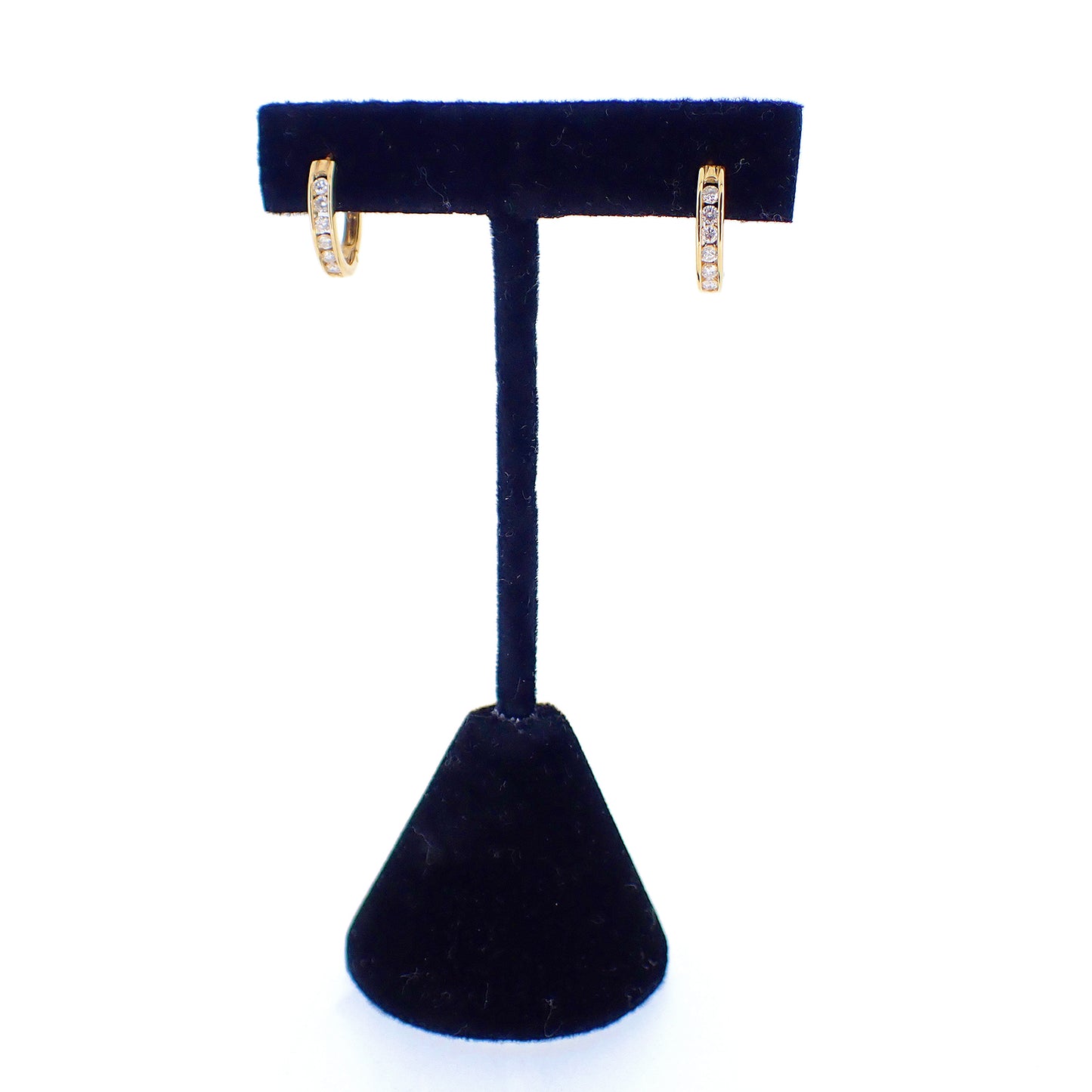 K18YG ダイヤモンド フープ 0.3ct 2.8g ゴールド レディース ピアス