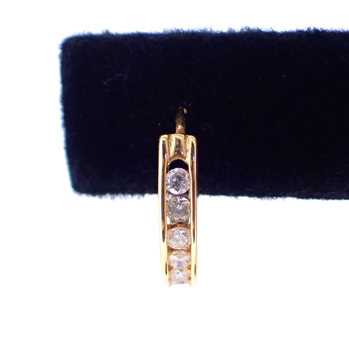 K18YG ダイヤモンド フープ 0.3ct 2.8g ゴールド レディース ピアス