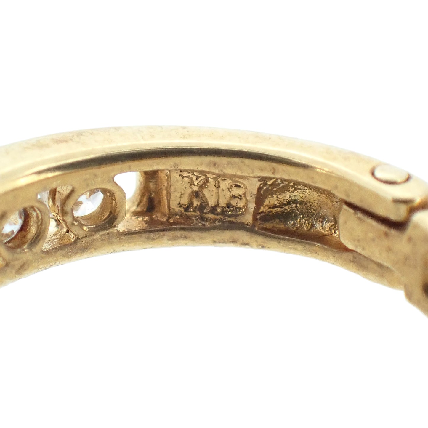 K18YG ダイヤモンド フープ 0.3ct 2.8g ゴールド レディース ピアス