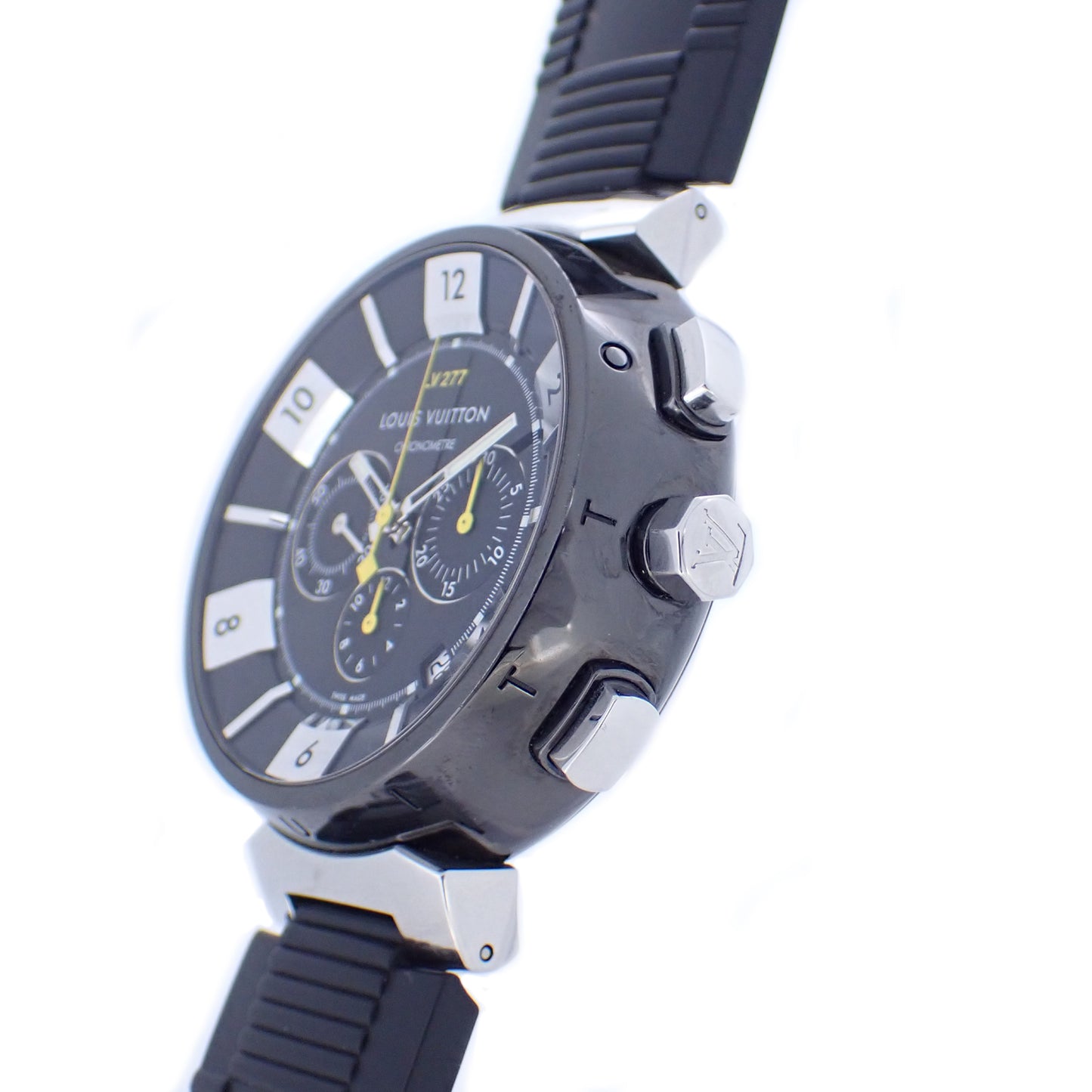 LOUIS VUITTON ルイ・ヴィトン タンブール インブラック クロノグラフ Q114K メンズ 腕時計
LV