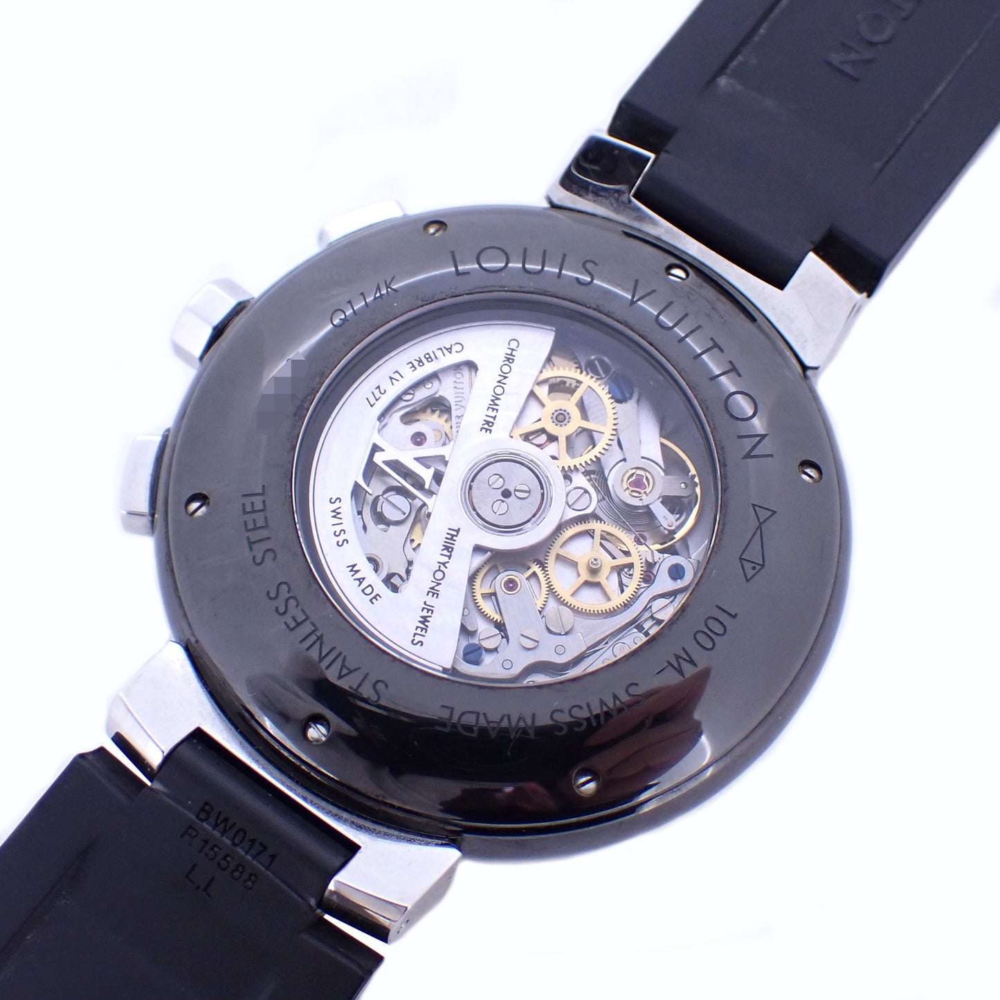 LOUIS VUITTON ルイ・ヴィトン タンブール インブラック クロノグラフ Q114K メンズ 腕時計
LV