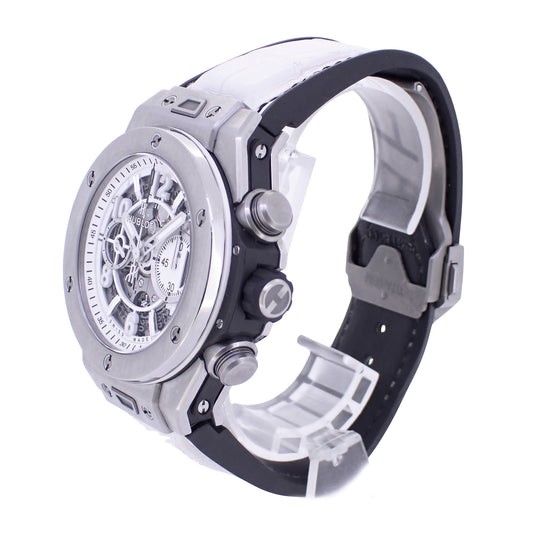 日本限定 HUBLOT ウブロ ビッグバン ウニコ ブラック&ホワイト 411.NE.2010.LR.JSM15 メンズ 腕時計