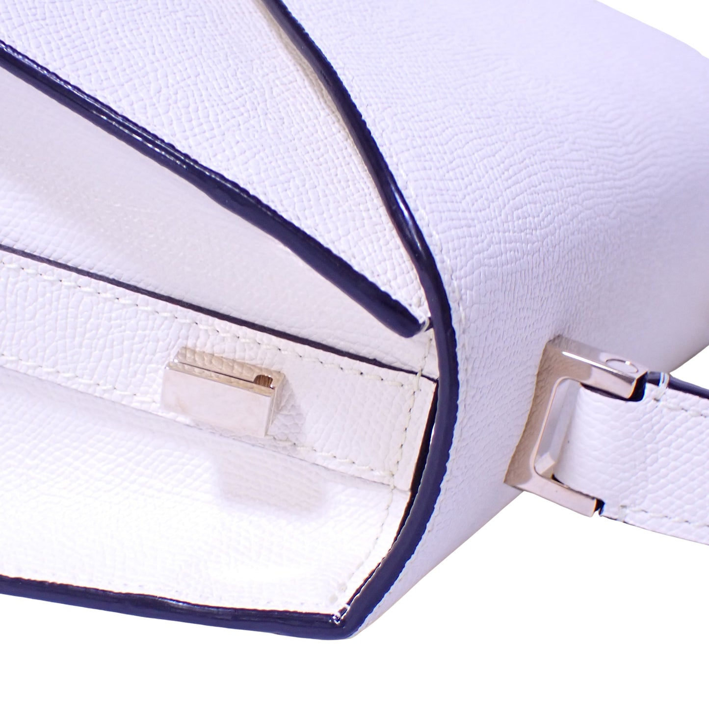 Valextra ヴァレクストラ イジィデ トップハンドル ミディアム 2way ホワイト レディース ハンドバッグ