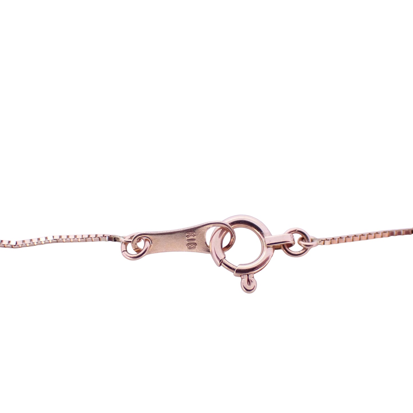 K18PG ハート モチーフ ダイヤ 0.1ct 1.3g ゴールド レディース ネックレス