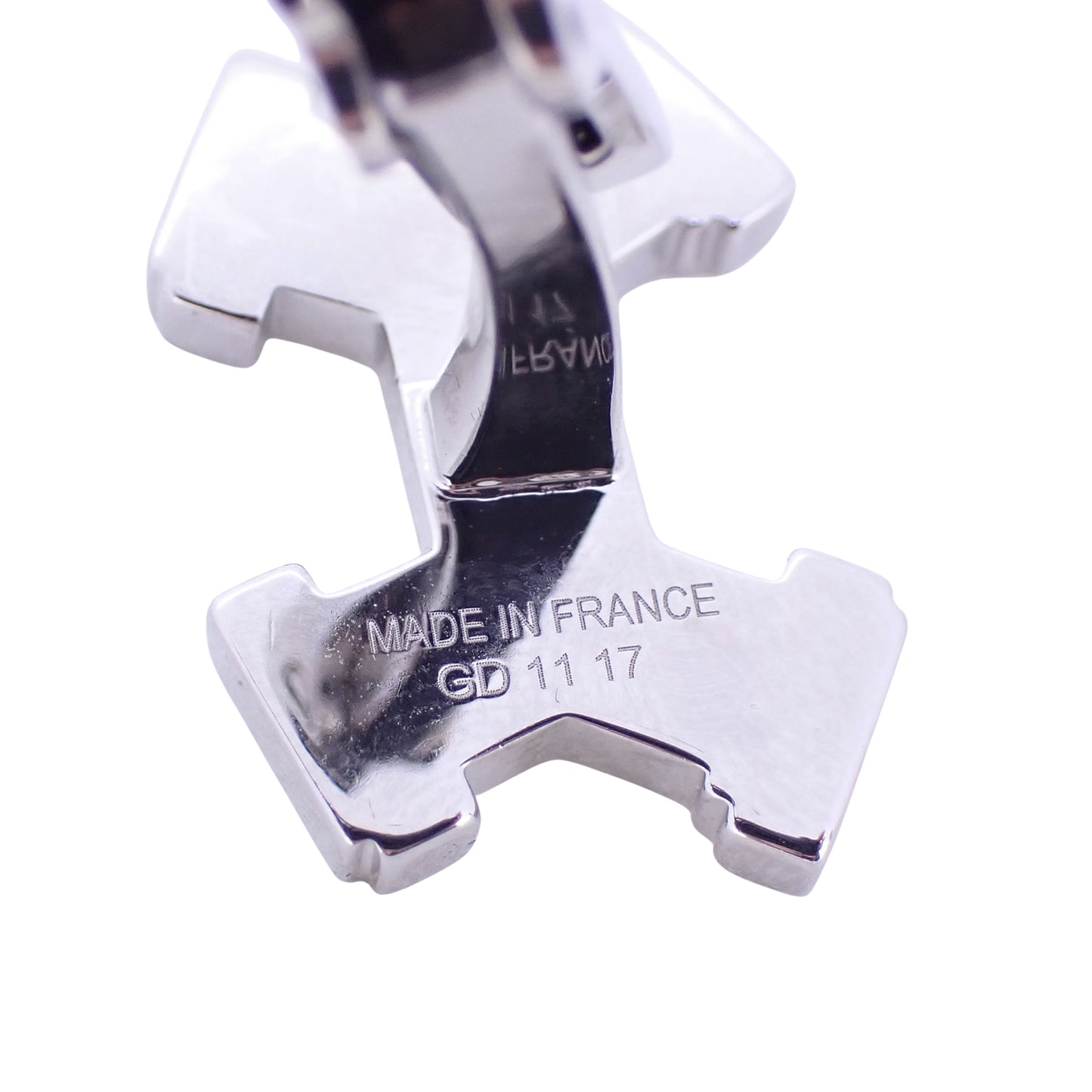 HERMES エルメス ストリートH ブラック シルバー カフリンクス ブラック メンズ カフス