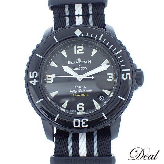 未使用 保管品 Swatch スウォッチ ブランパン スキューバ S035B400 フィフティファゾムス オーシャンオブストーム メンズ 腕時計