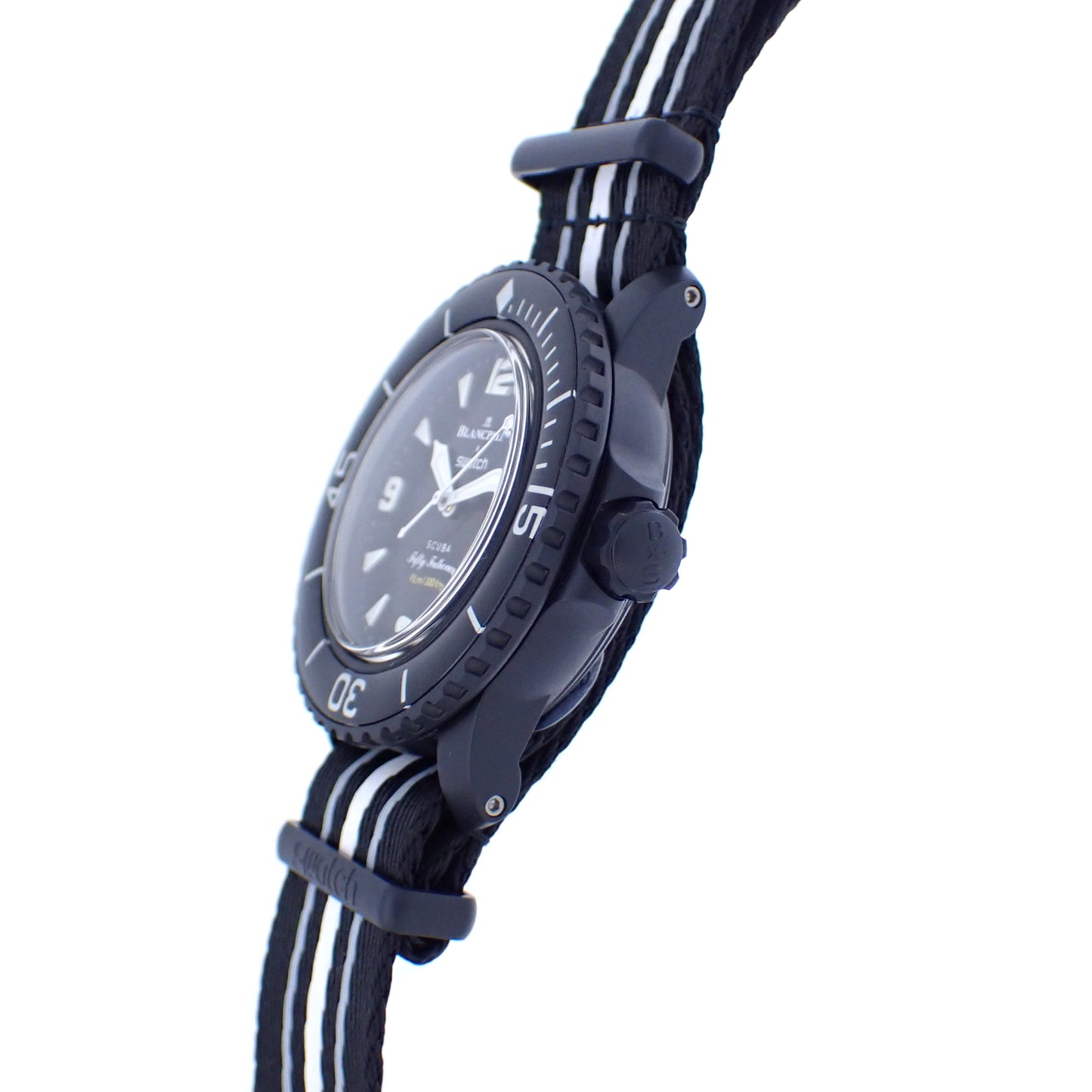 未使用 保管品 Swatch スウォッチ ブランパン スキューバ S035B400 フィフティファゾムス オーシャンオブストーム メンズ 腕時計