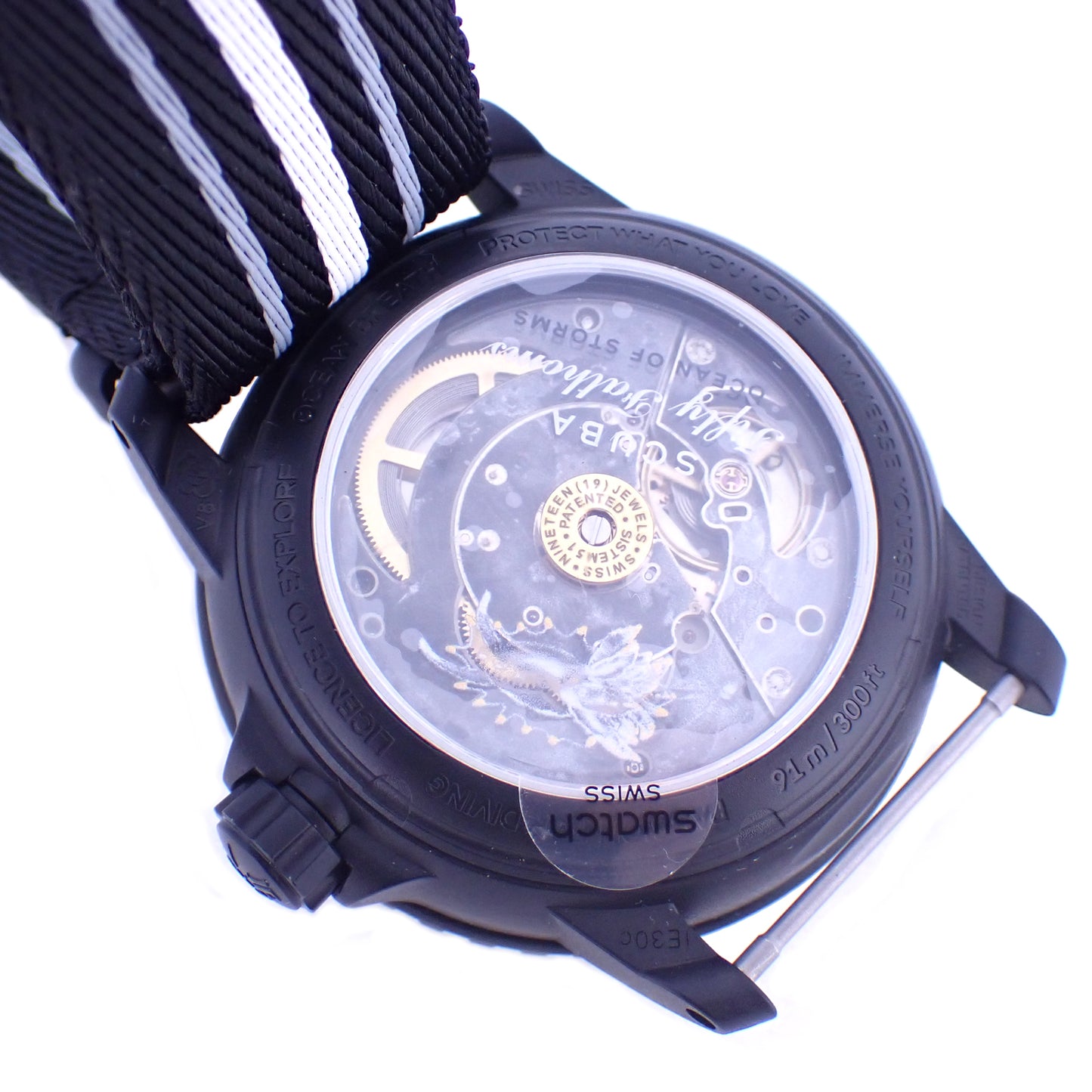 未使用 保管品 Swatch スウォッチ ブランパン スキューバ S035B400 フィフティファゾムス オーシャンオブストーム メンズ 腕時計