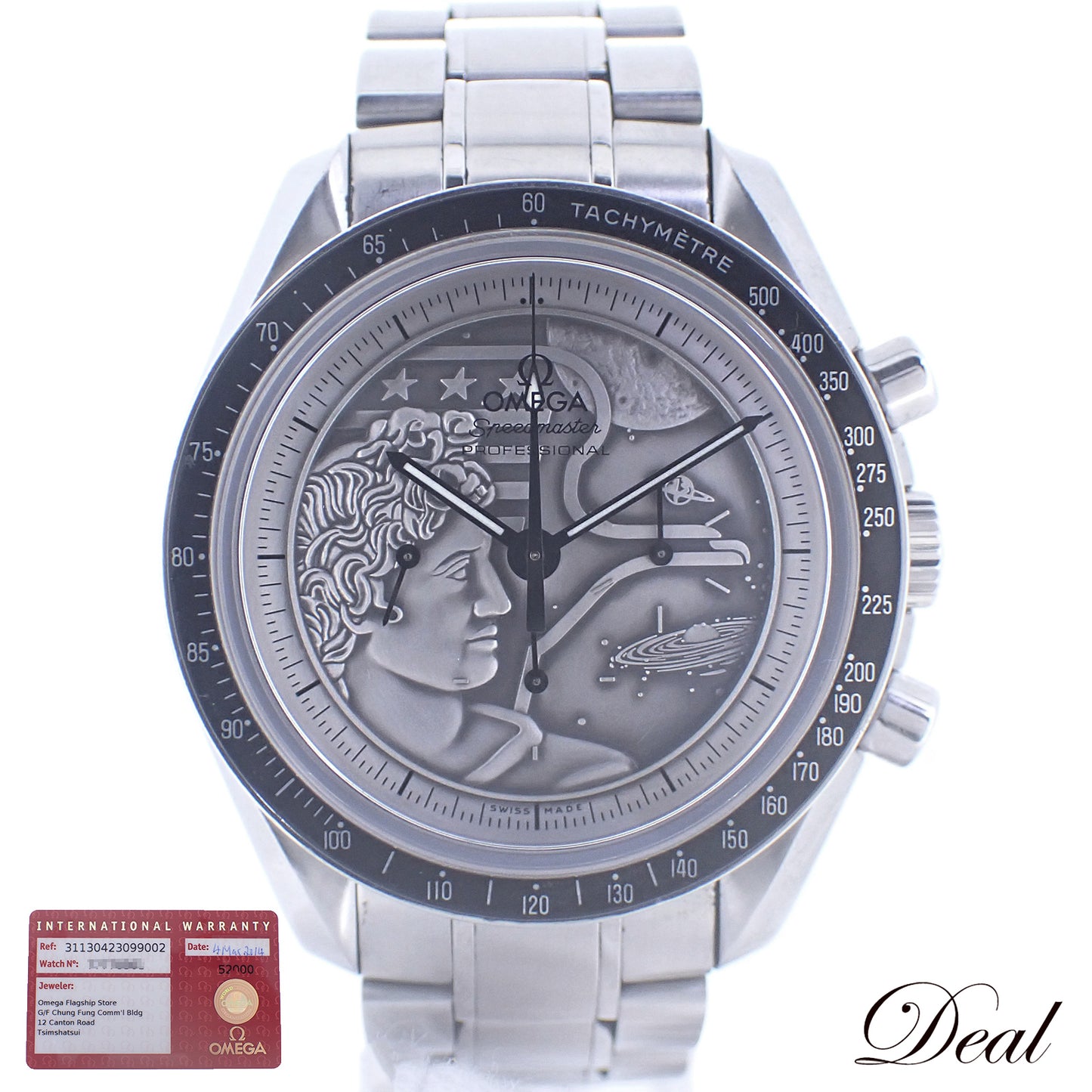 世界1972本限定 限定番号1番 OMEGA オメガ スピードマスター プロ アポロ17号 40周年記念 311.30.42.30.99.002 メンズ 腕時計