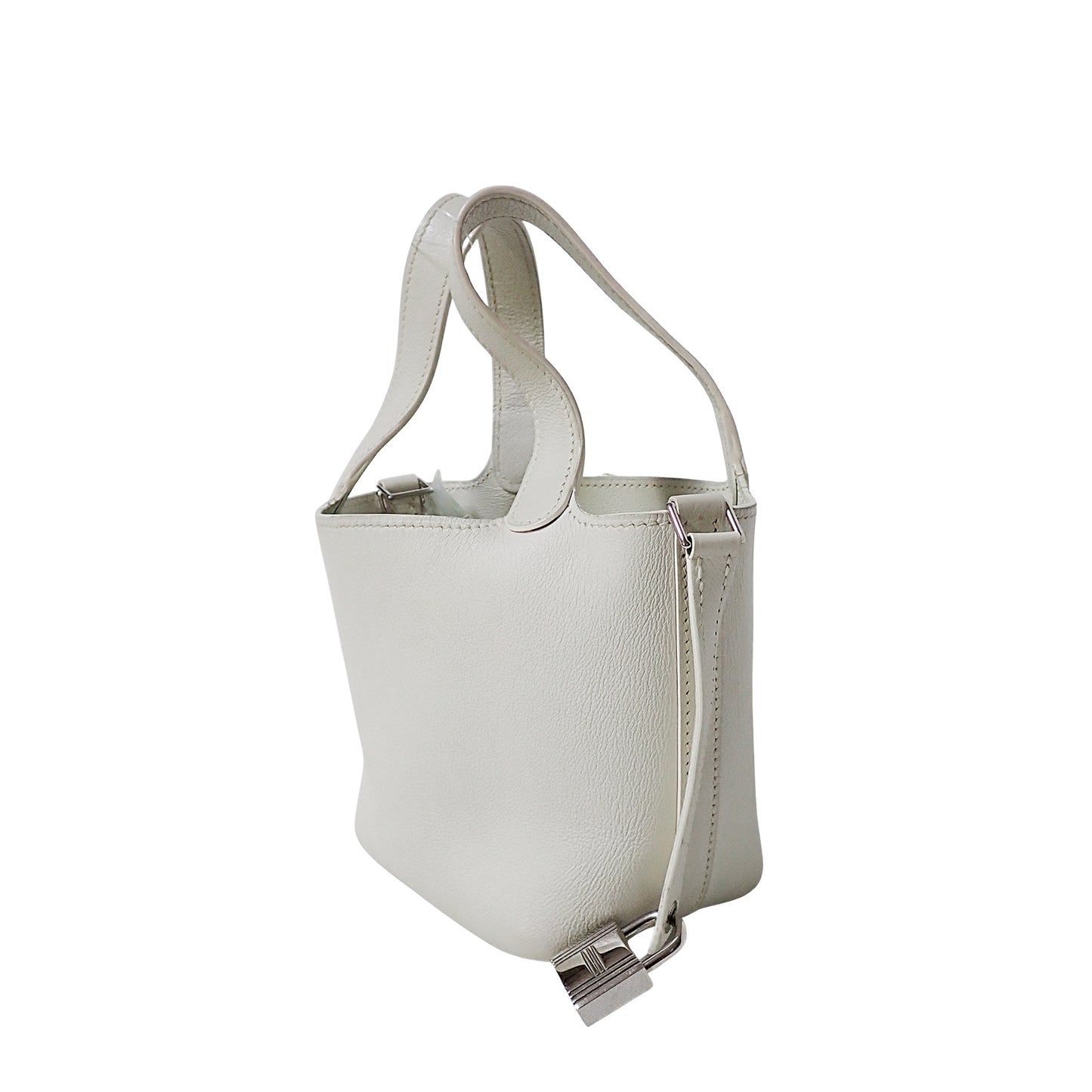 HERMES エルメス ピコタン ミクロ ホワイト レディース ハンドバッグ