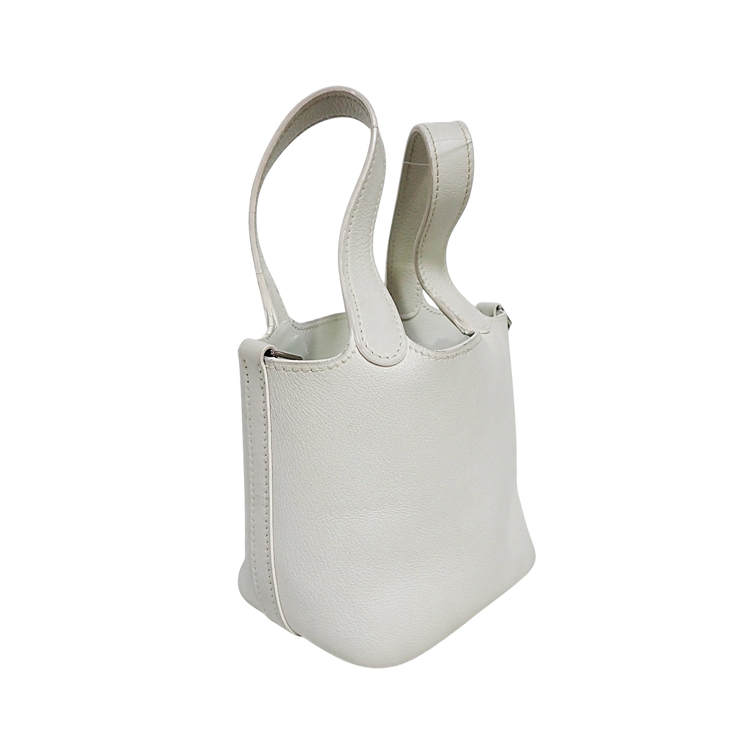 HERMES エルメス ピコタン ミクロ ホワイト レディース ハンドバッグ