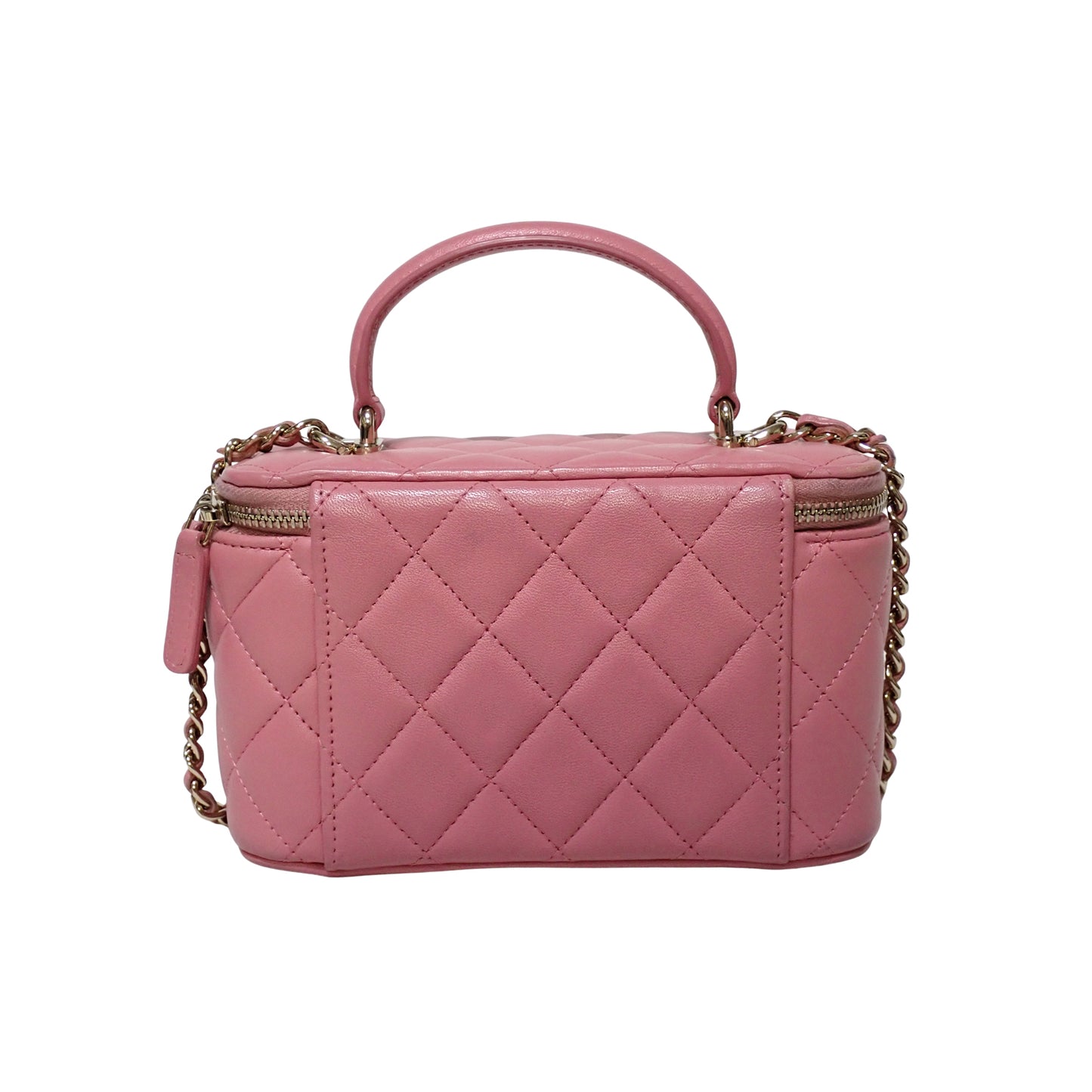CHANEL シャネル マトラッセ チェーン バニティ AP2199 ピンク ゴールド金具 ピンク レディース ショルダーバッグ
