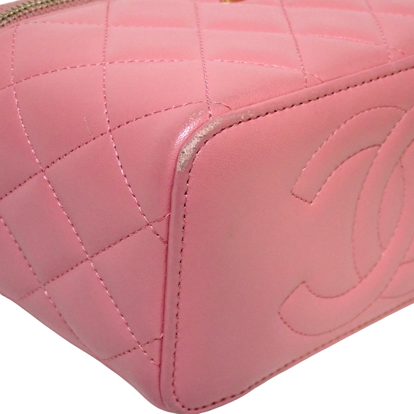 CHANEL シャネル マトラッセ チェーン バニティ AP2199 ピンク ゴールド金具 ピンク レディース ショルダーバッグ