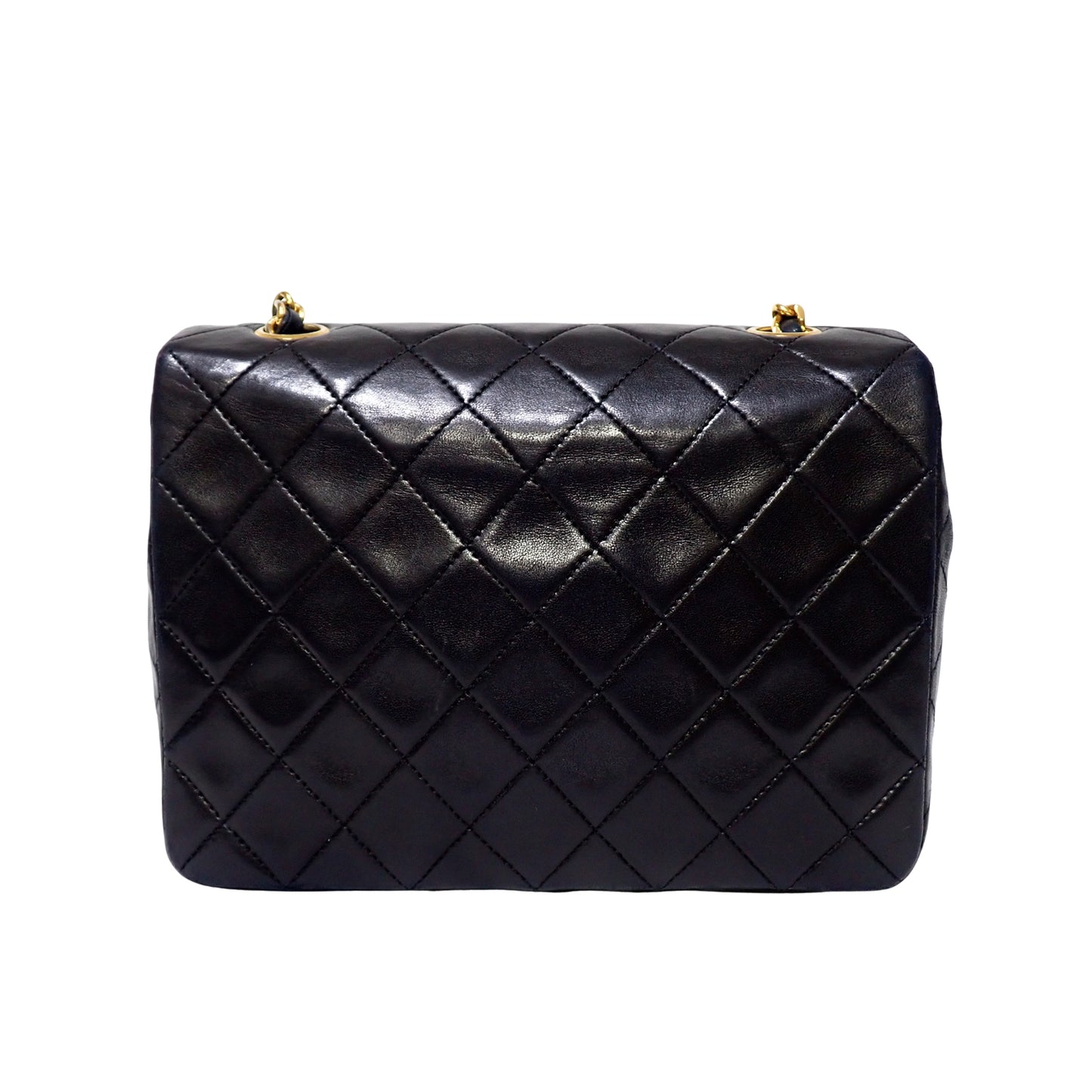 CHANEL シャネル ミニマトラッセ シングルチェーン シングルフラップ ゴールド 保あり ブラック レディース ショルダーバッグ