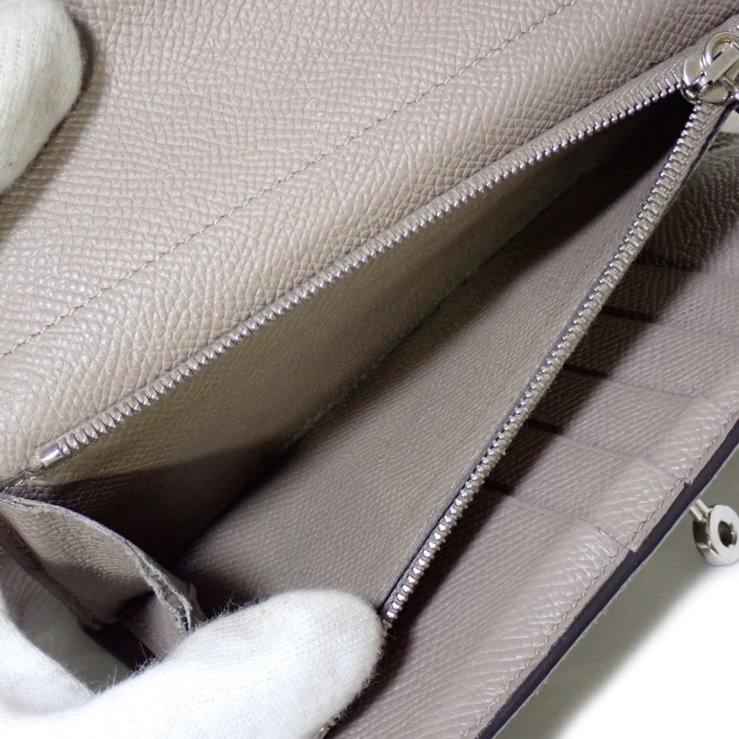 HERMES エルメス ケリー ウォレット ミディアム エトゥープ ベージュ レディース 三つ折り財布