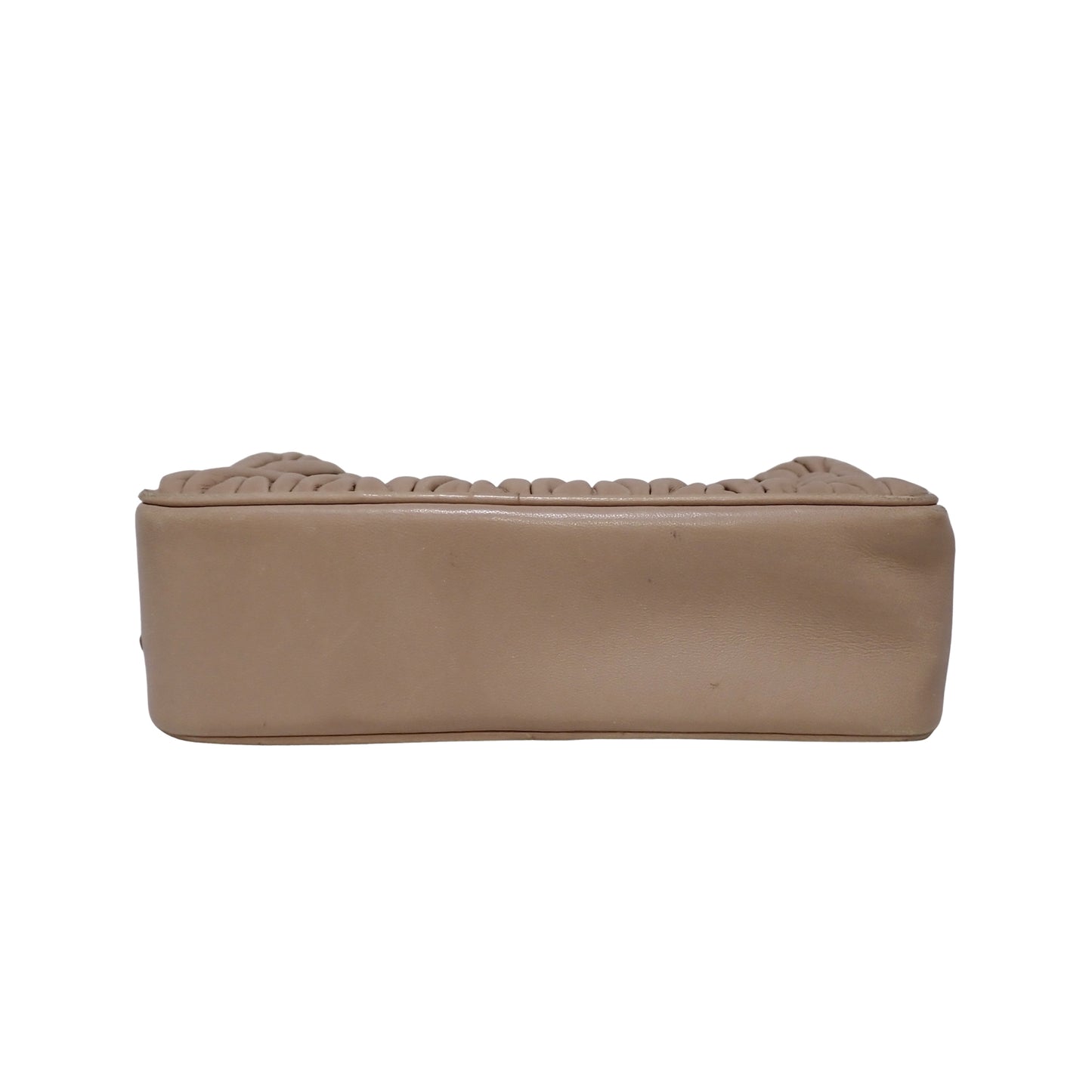 miumiu ミュウミュウ マテラッセ Wファスナー ピンクベージュ ベージュ レディース ショルダーバッグ