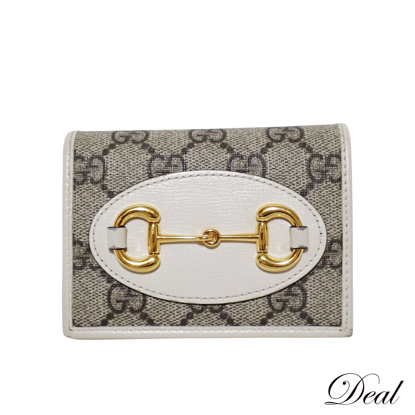 GUCCI グッチ GG スプルーム ホースビット 1955 ベージュ レディース 二つ折り財布