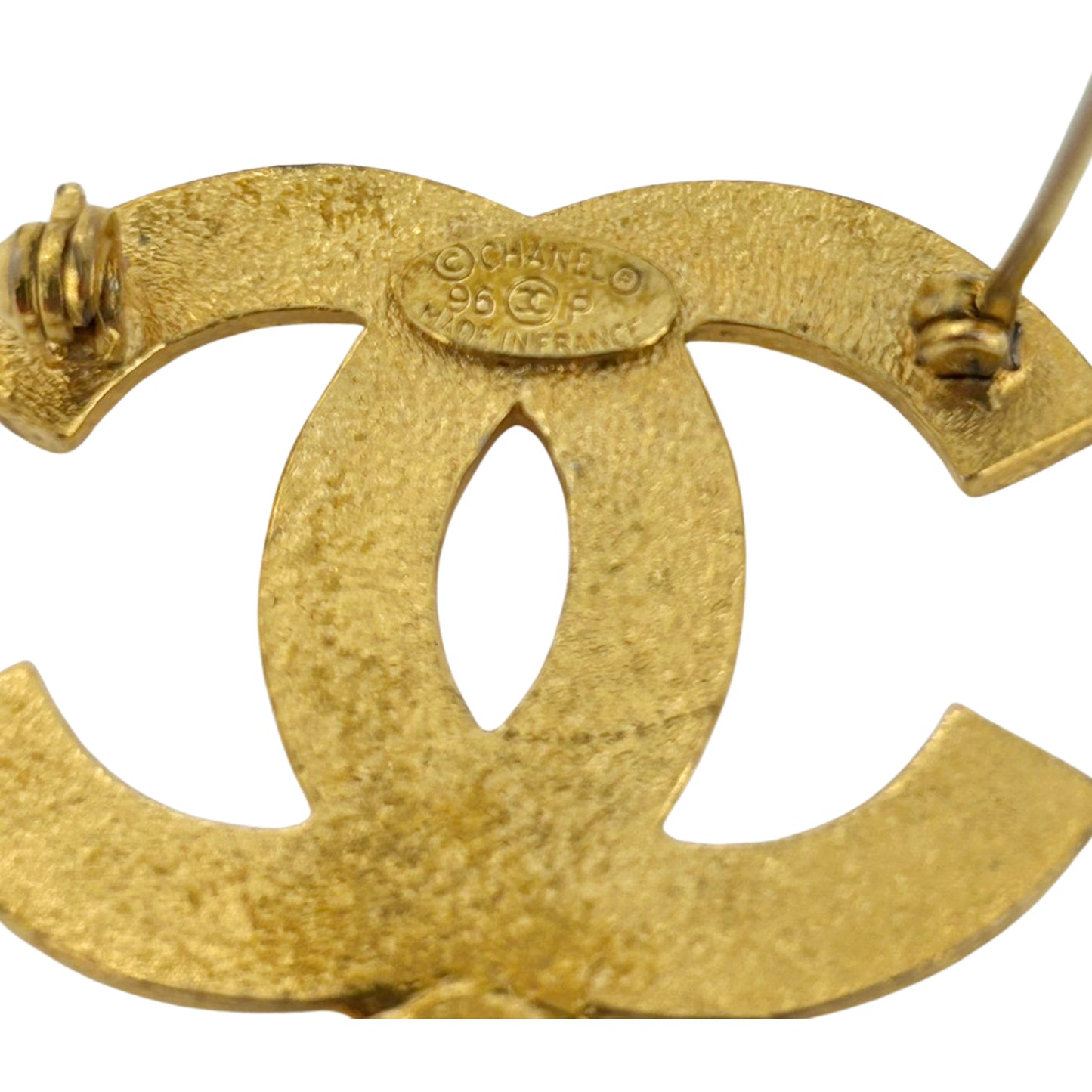 CHANEL シャネル ココマーク カラーストーン スイング ブルー 96P ヴィンテージ ゴールド レディース ブローチ