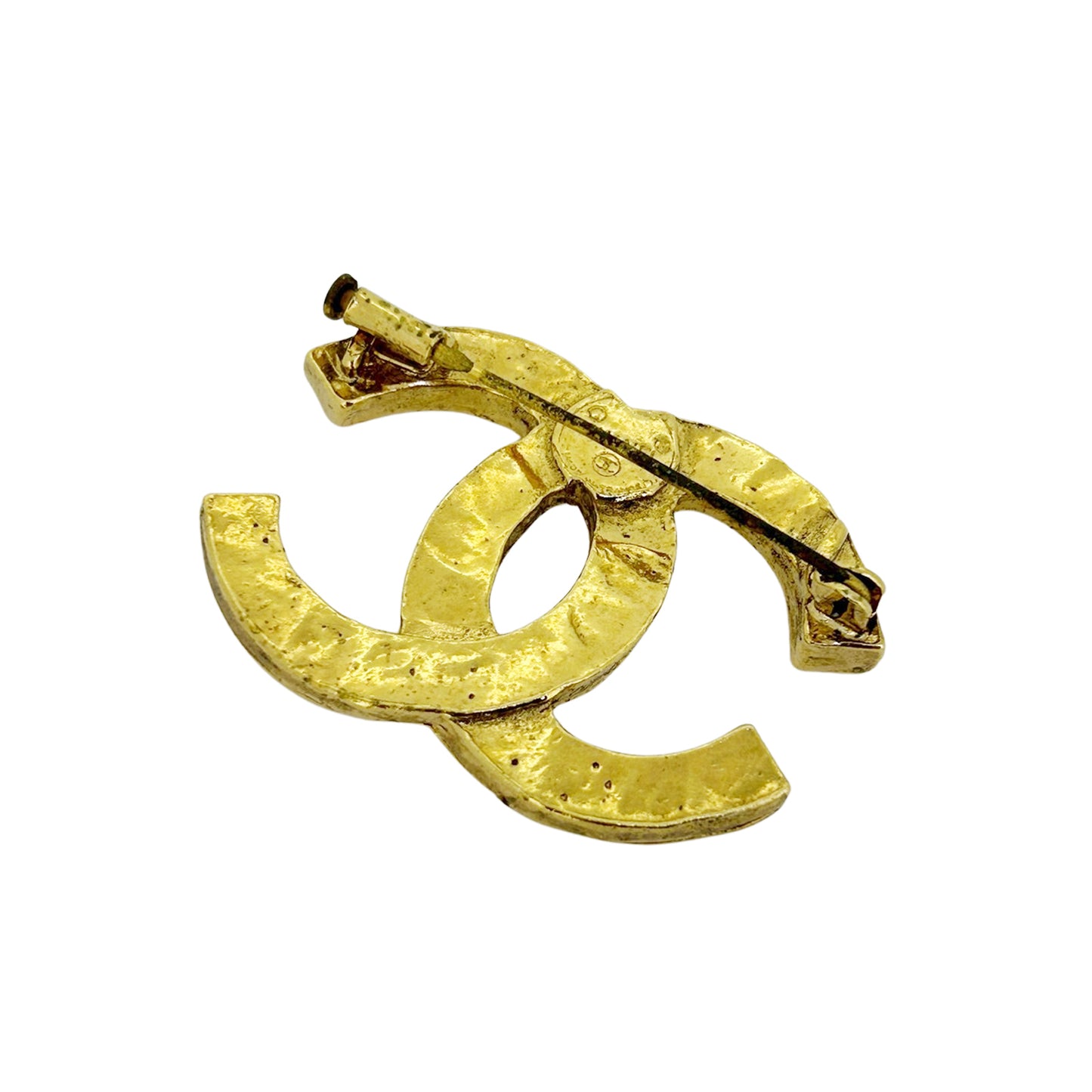 CHANEL シャネル ココマーク ラインストーン ヴィンテージ ゴールド レディース ブローチ