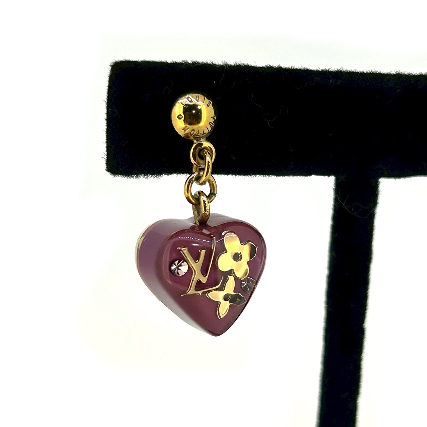 LOUIS VUITTON ルイ・ヴィトン ブークルドレイユ クール アンクルージョン M66210 ハート モノグラム パープル レディース ピアス
LV