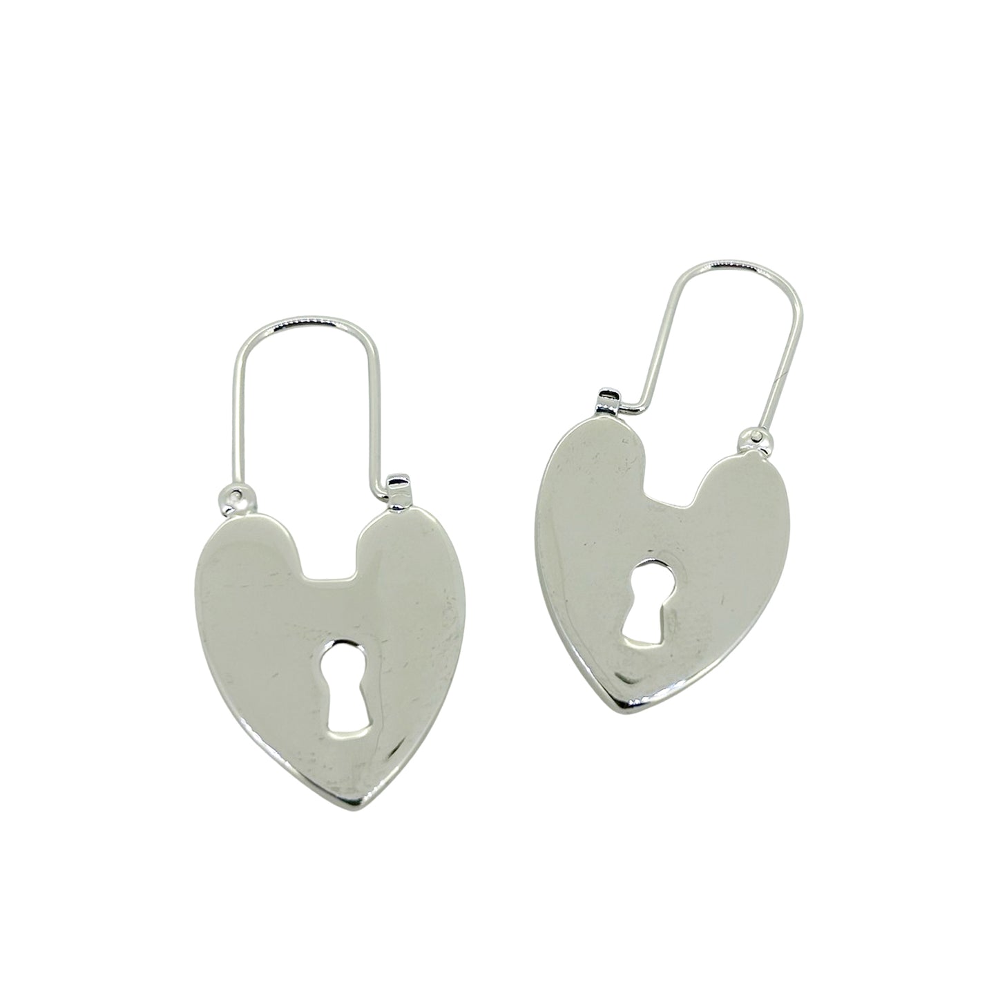 DIOR ディオール ハート パドロック 鍵穴 シルバー シルバー レディース ピアス