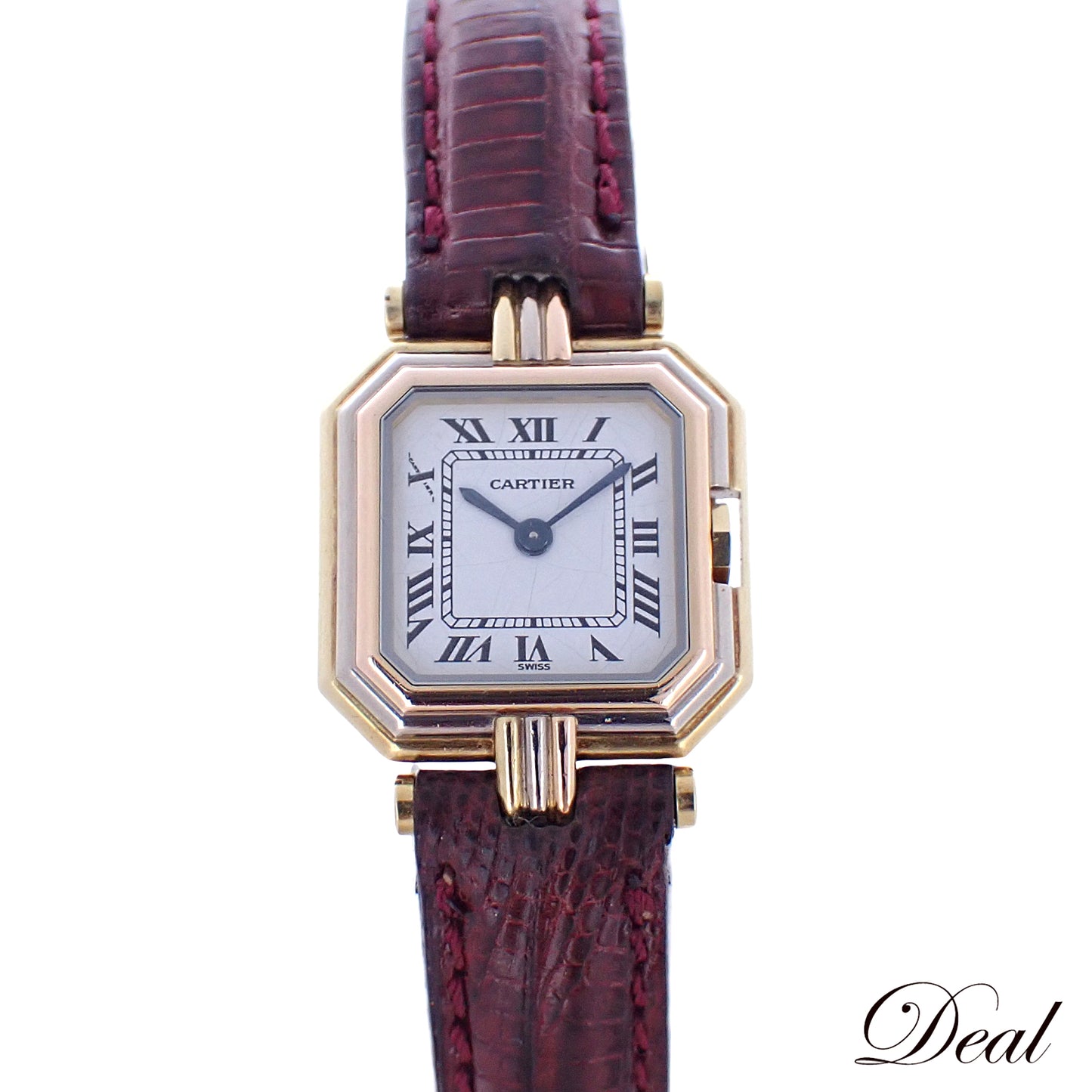 18金無垢 Cartier カルティエ ミニサンチュール トリニティ 66002 レディース 腕時計