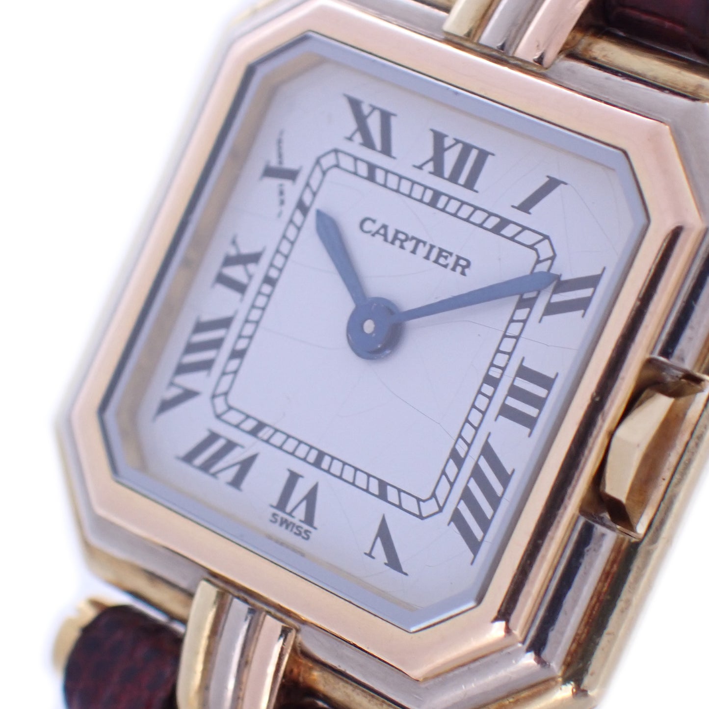 18金無垢 Cartier カルティエ ミニサンチュール トリニティ 66002 レディース 腕時計