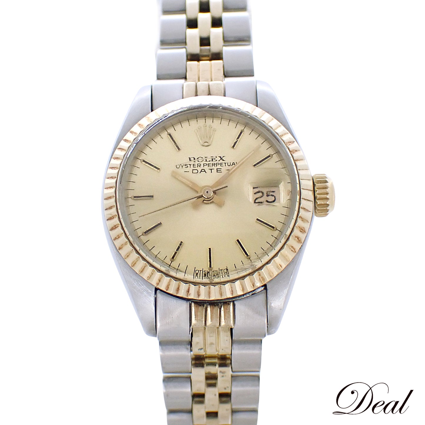 ROLEX ロレックス オイスターパーペチュアル デイト 6917 SS/K14YG レディース 腕時計