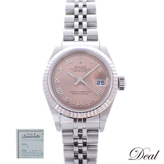 ROLEX ロレックス デイトジャスト Y 79174 WG/SS ピンク 日ロレギャラ レディース 腕時計