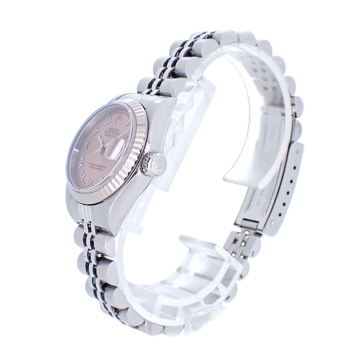 ROLEX ロレックス デイトジャスト Y 79174 WG/SS ピンク 日ロレギャラ レディース 腕時計