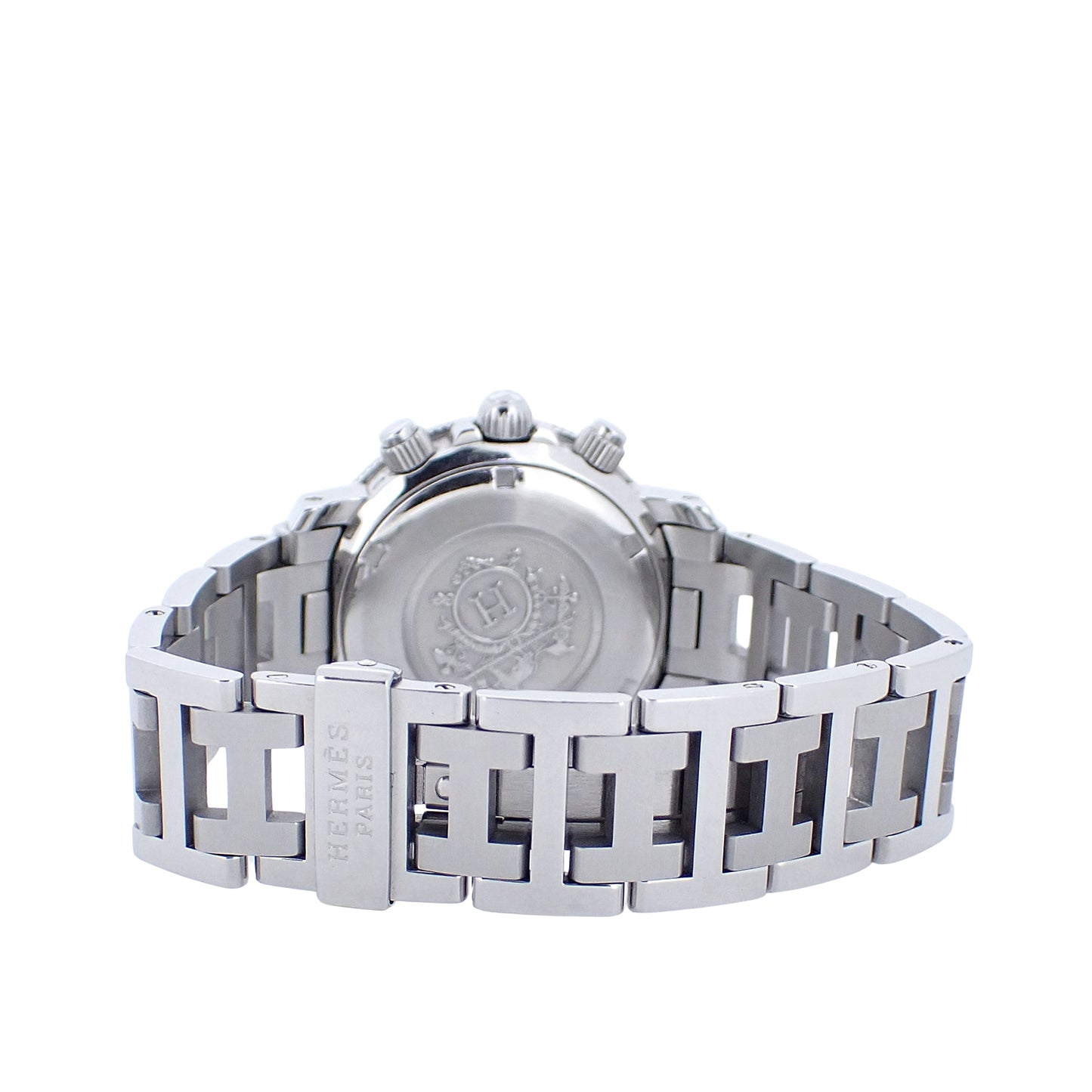 HERMES エルメス クリッパー クロノグラフ 黒 CL2.310 レディース 腕時計