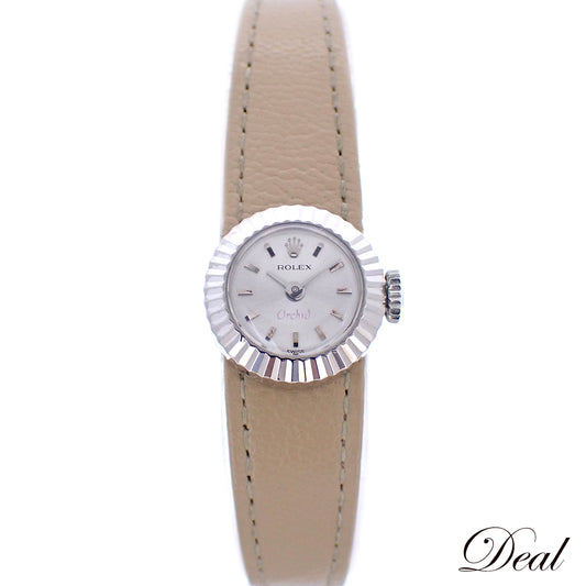 K18WG ROLEX ロレックス カメレオン オーキッド レディース 腕時計