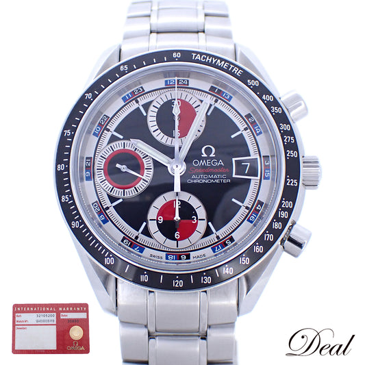 OMEGA オメガ スピードマスター デイト 3210.52 ブラック×レッド メンズ 腕時計