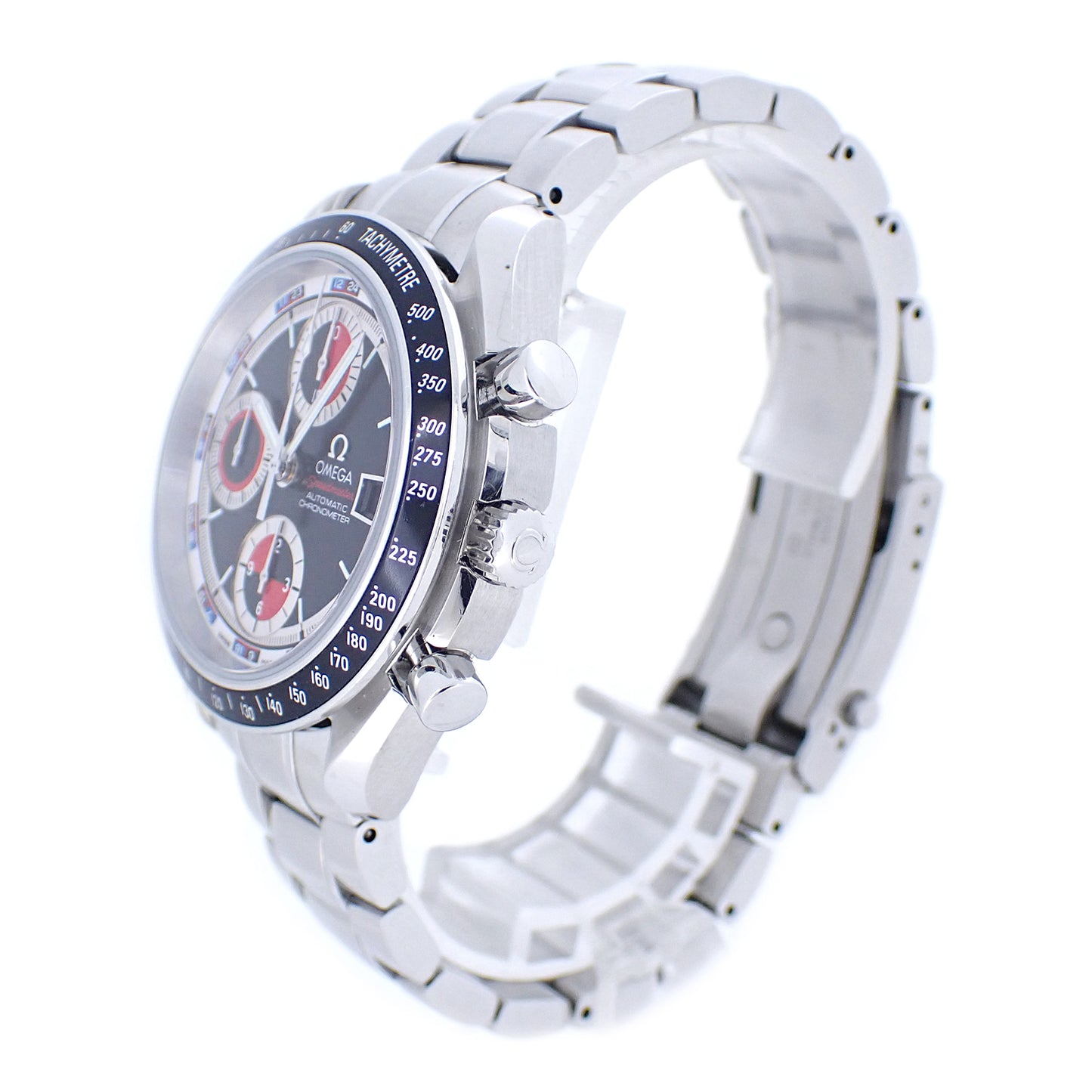 OMEGA オメガ スピードマスター デイト 3210.52 ブラック×レッド メンズ 腕時計