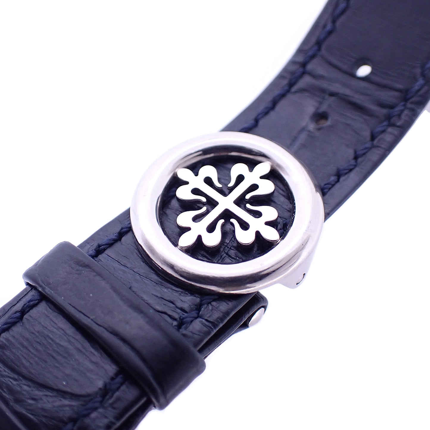 PATEK PHILIPPE パテックフィリップ 純正 レザーベルト K18WG Dバックル付き ブラック 20mm ブラック メンズ 時計ベルト