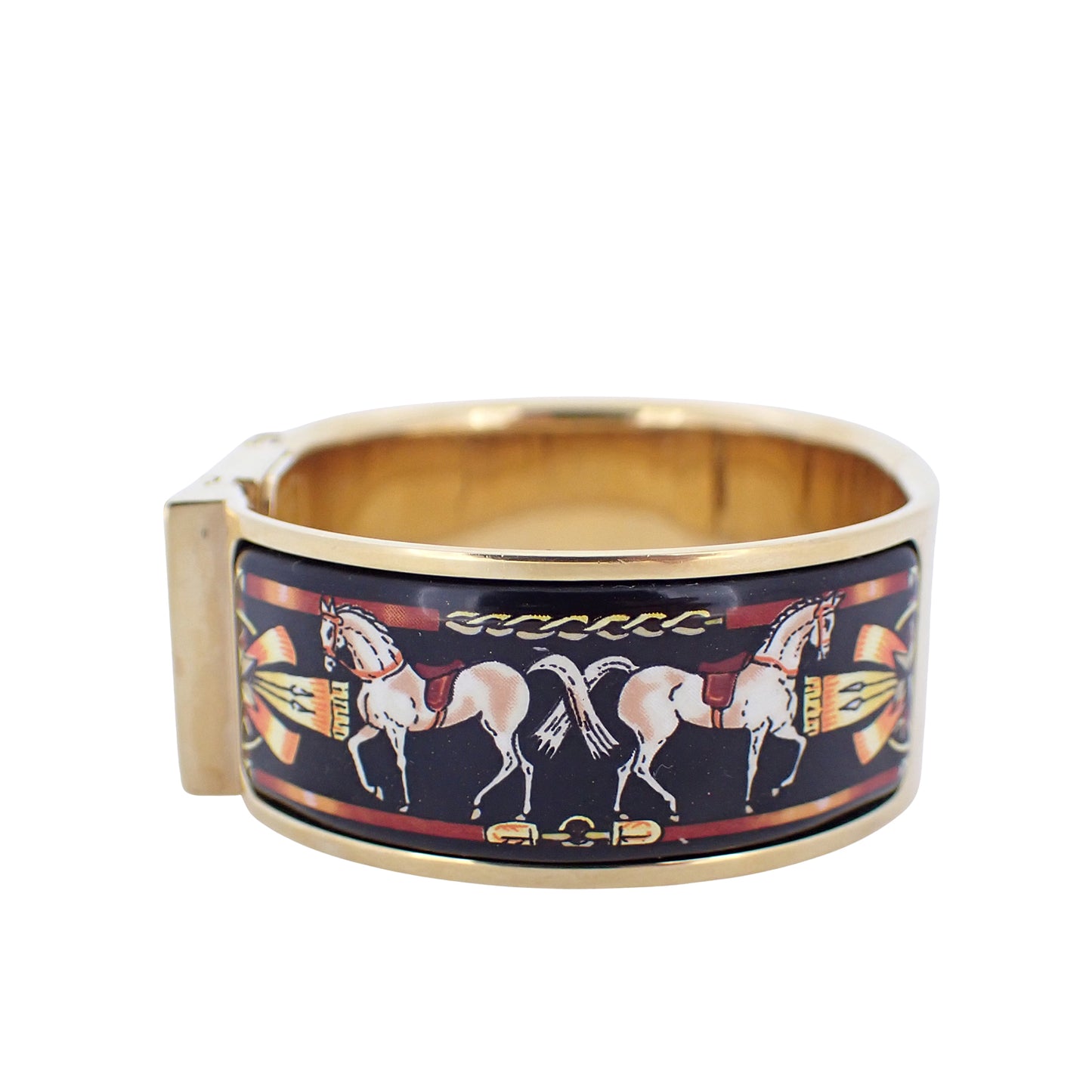 HERMES エルメス ロケ バングル ウォッチ L01.201 七宝焼き レディース 腕時計