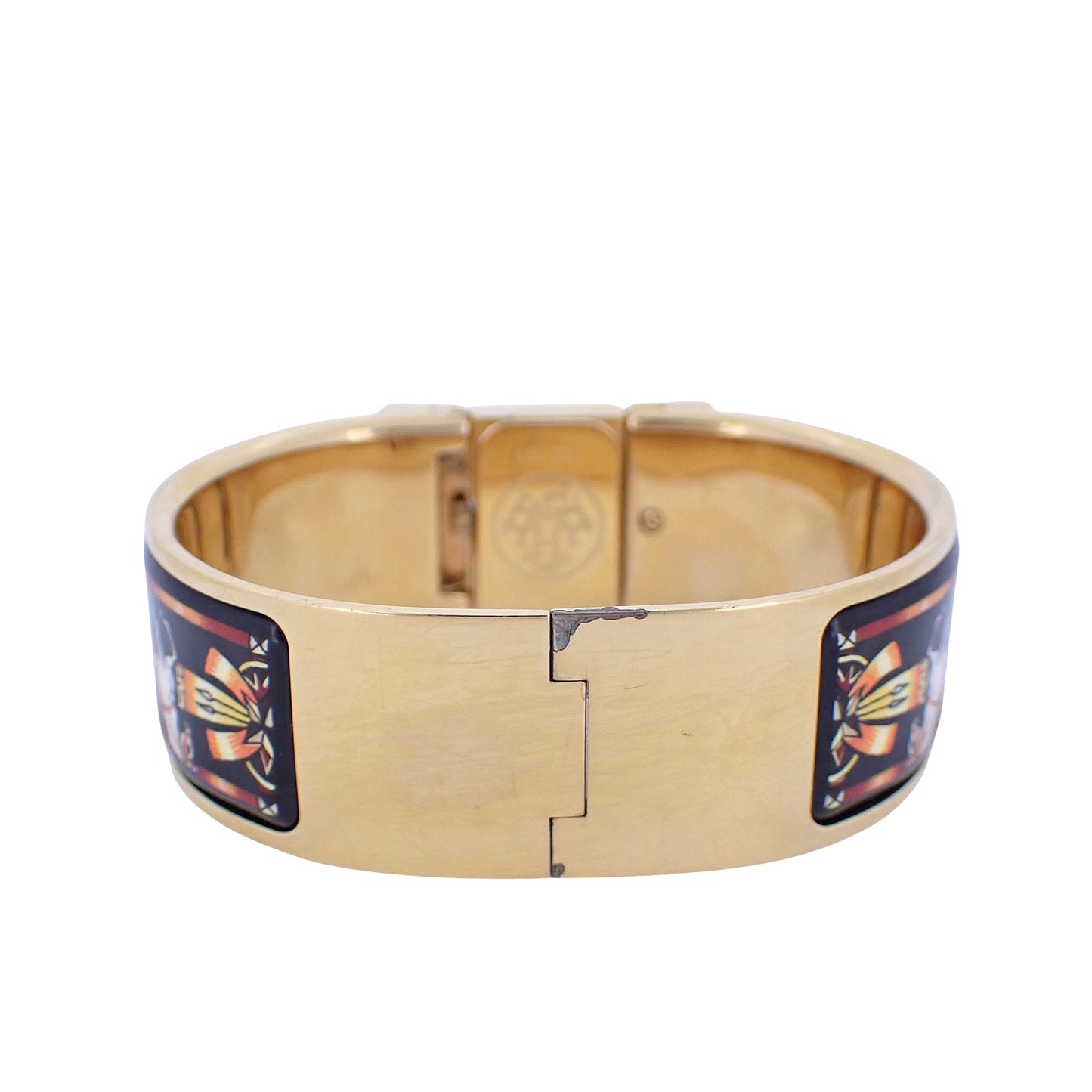 HERMES エルメス ロケ バングル ウォッチ L01.201 七宝焼き レディース 腕時計