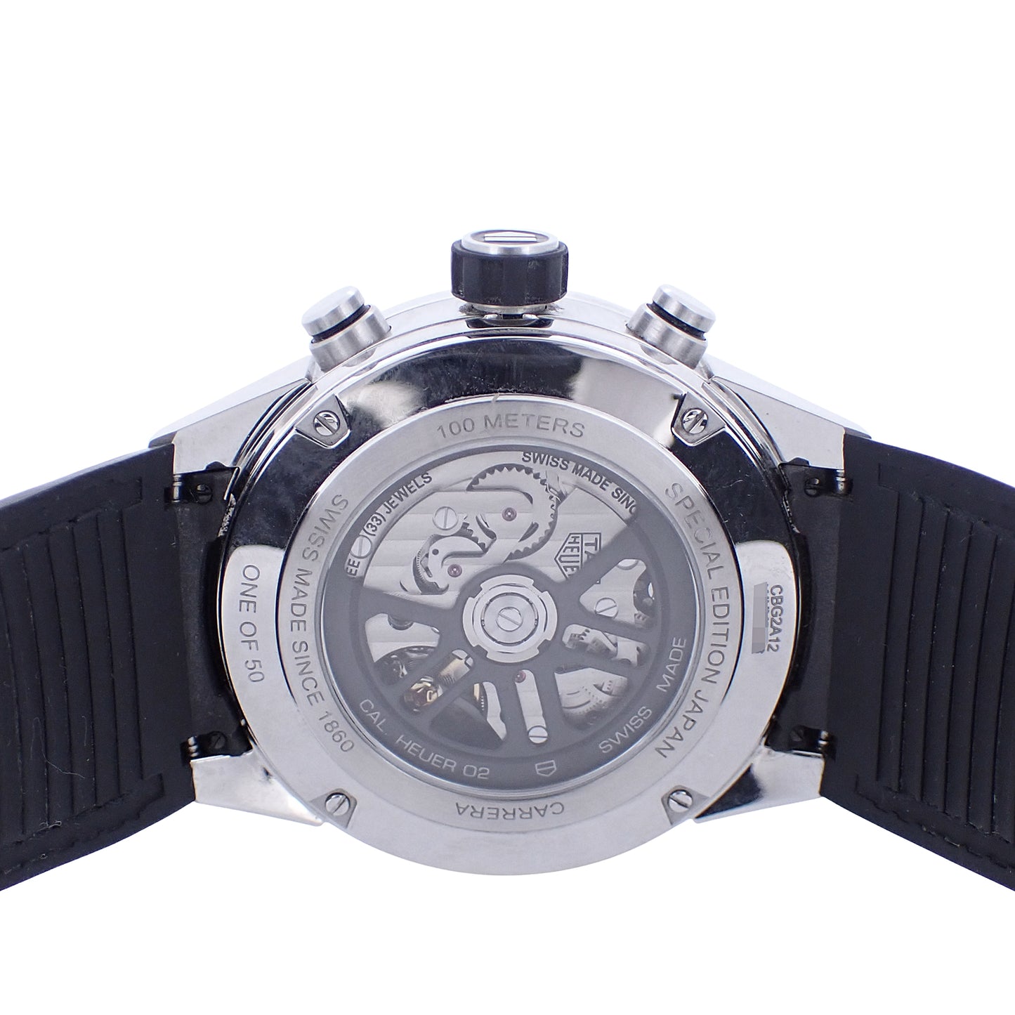 日本限定50本 ベゼルダイヤ TAG HEUER タグホイヤー カレラ キャリバーホイヤー02 CBG2A12 メンズ 腕時計