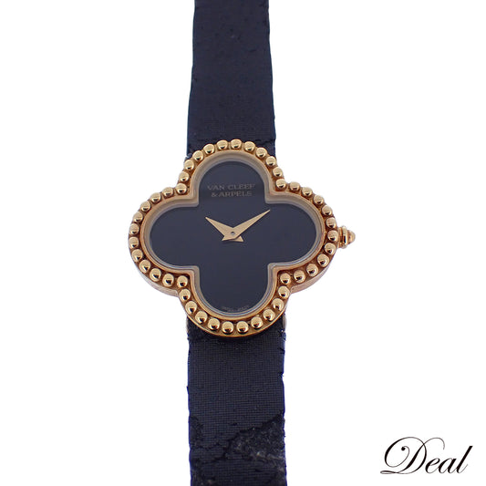 Van Cleef & Arpels ヴァンクリーフ＆アーペル アルハンブラ スモール ブラックオニキス VCARD21900 レディース 腕時計