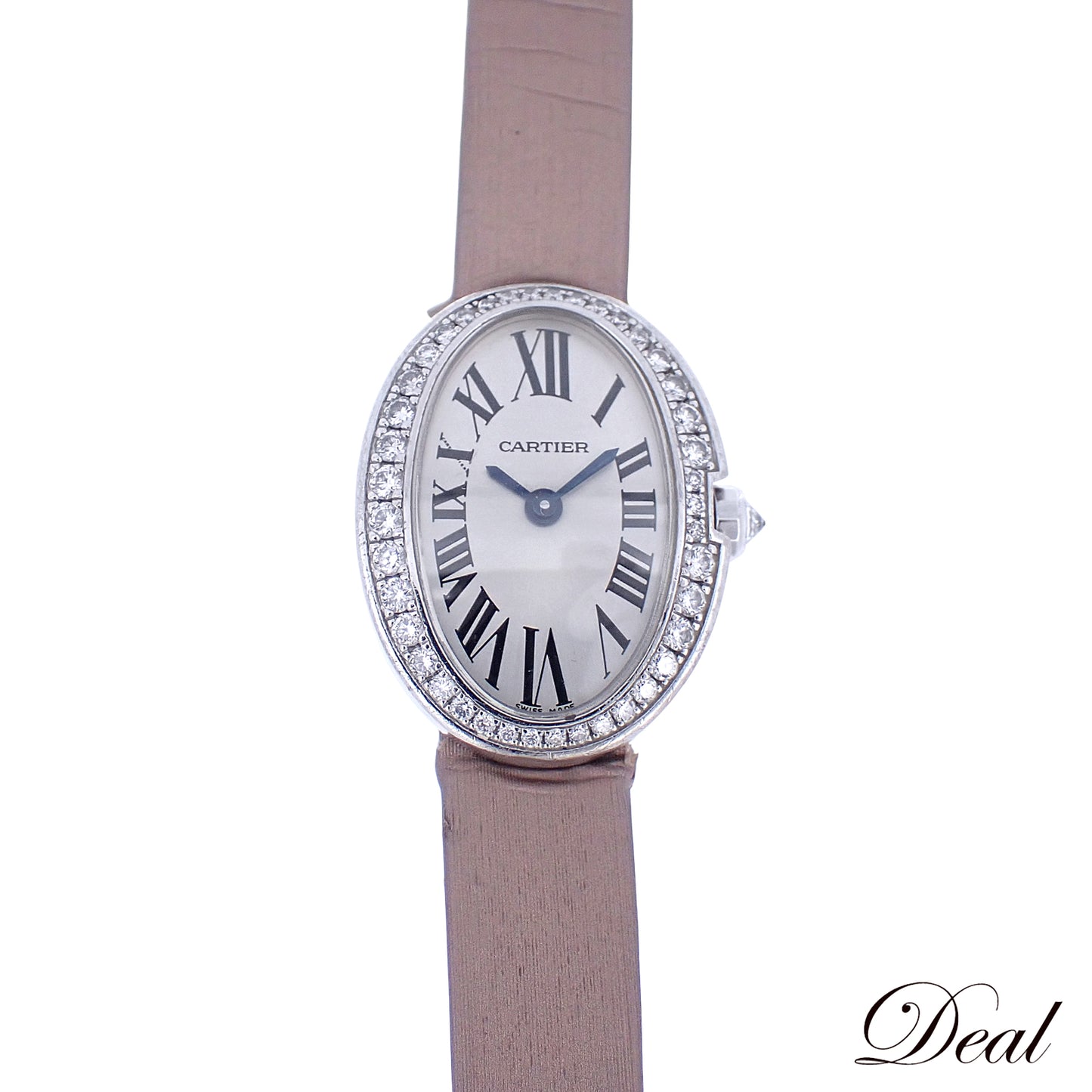 K18WG ベゼルダイヤ Cartier カルティエ ミニベニュワール WB520027 レディース 腕時計
