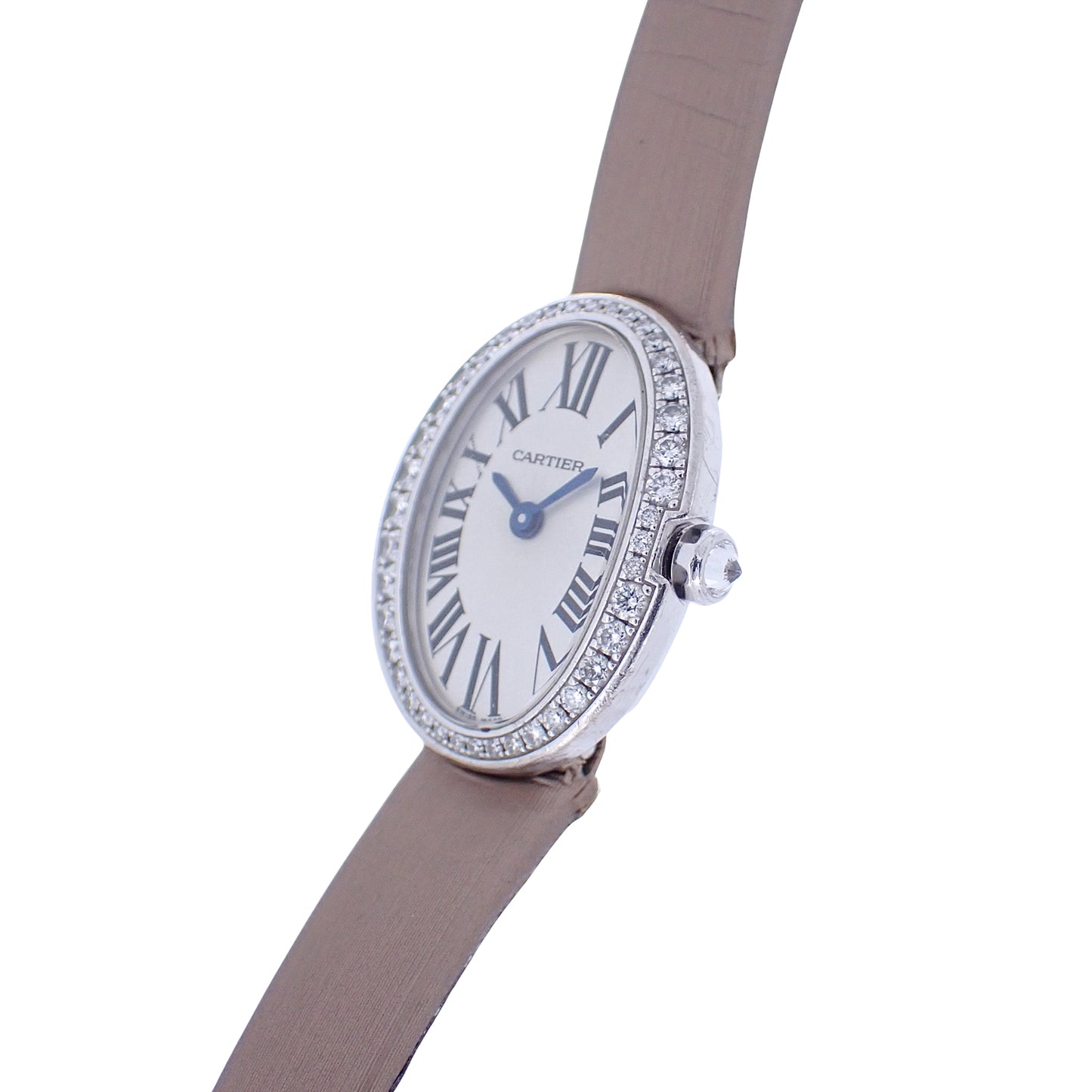 K18WG ベゼルダイヤ Cartier カルティエ ミニベニュワール WB520027 レディース 腕時計