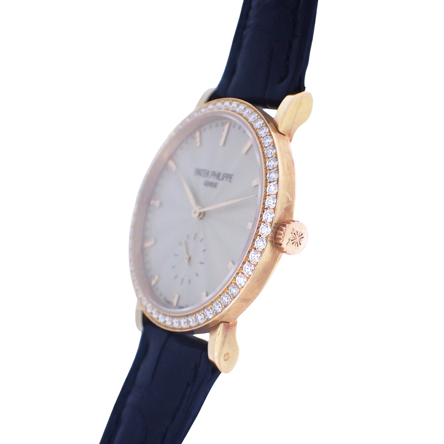 K18PG ベゼルダイヤ PATEK PHILIPPE パテックフィリップ カラトラバ 7120R ボーイズ レディース 腕時計