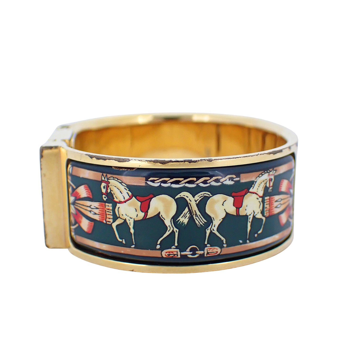 HERMES エルメス ロケ バングル ウォッチ LO1.201 七宝焼き レディース 腕時計