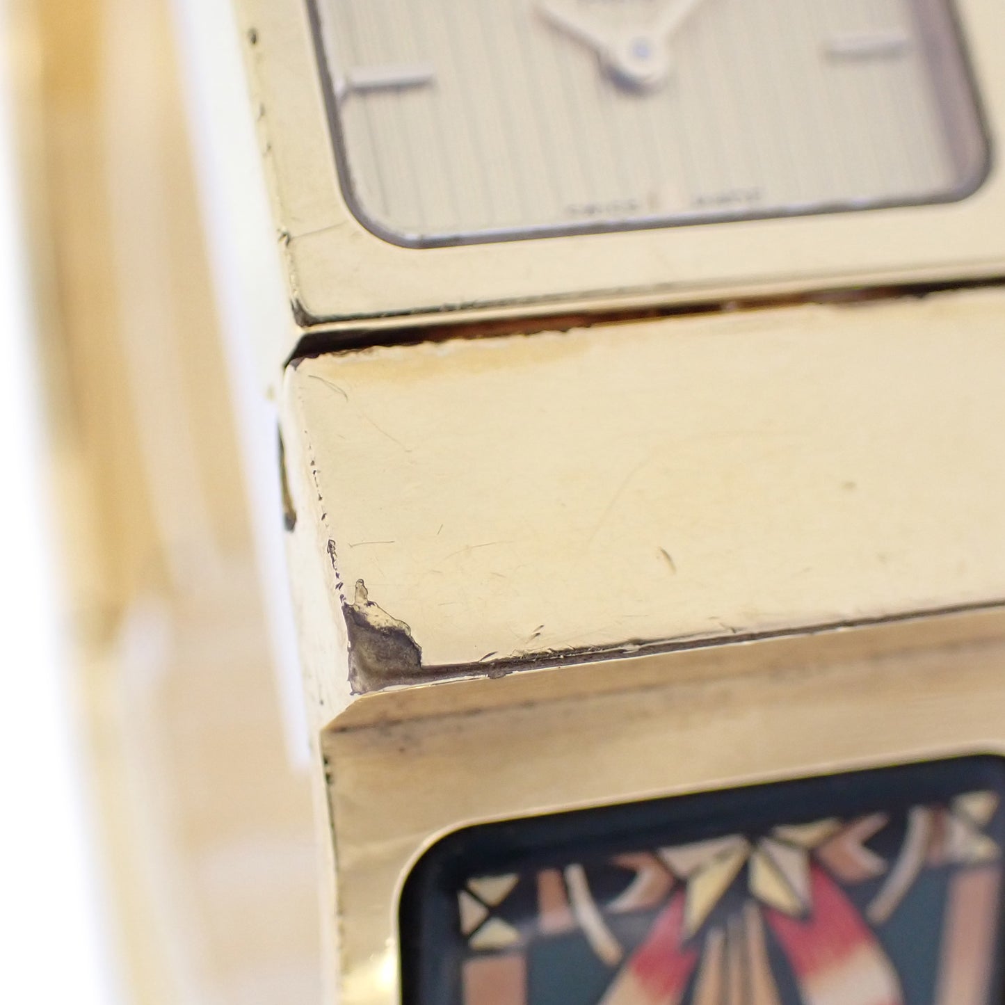 HERMES エルメス ロケ バングル ウォッチ LO1.201 七宝焼き レディース 腕時計