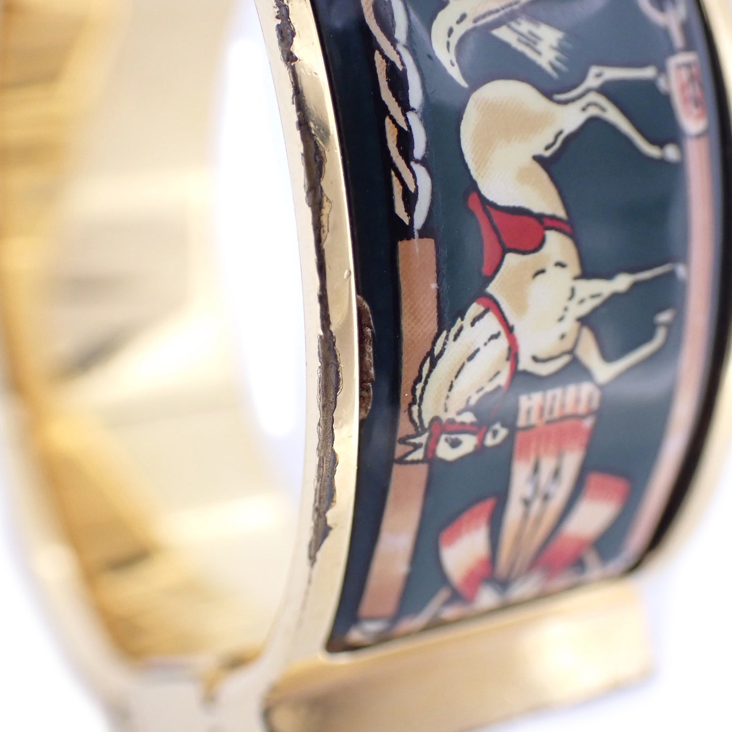 HERMES エルメス ロケ バングル ウォッチ LO1.201 七宝焼き レディース 腕時計