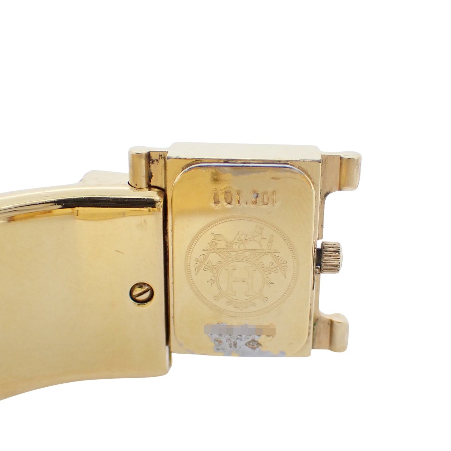 HERMES エルメス ロケ バングル ウォッチ LO1.201 七宝焼き レディース 腕時計