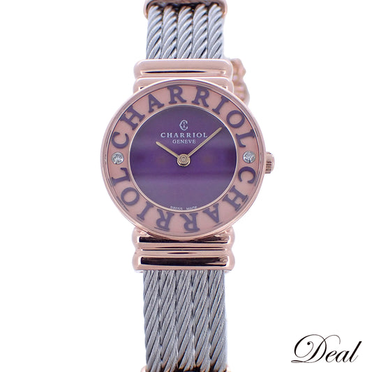 未使用 展示品 CHARRIOL シャリオール サントロペ 028PCD3.540.566 レディース 腕時計